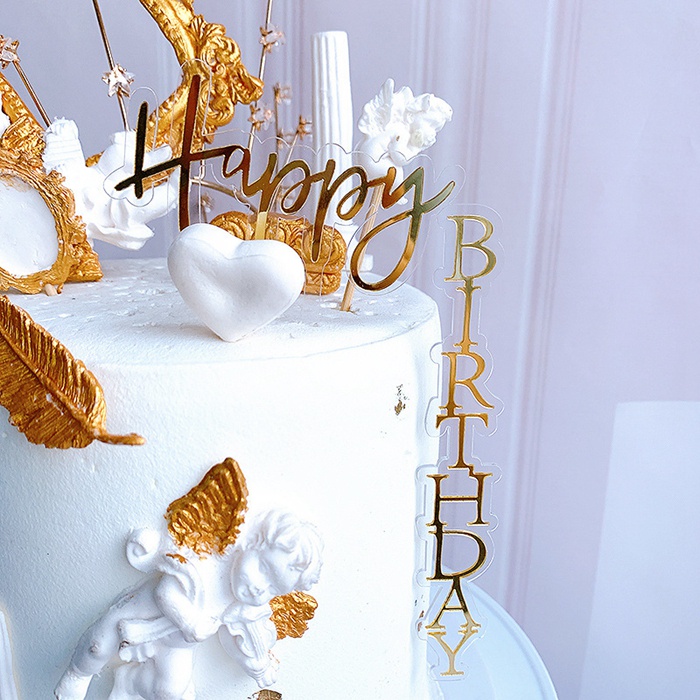 Cake Topper Acrylic Right Angled Happy Birthday / HBD topper / Happy ...