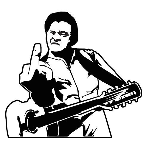 Johnny Cash sticker VINYL DECAL Man in Black Folsom Prison country ...