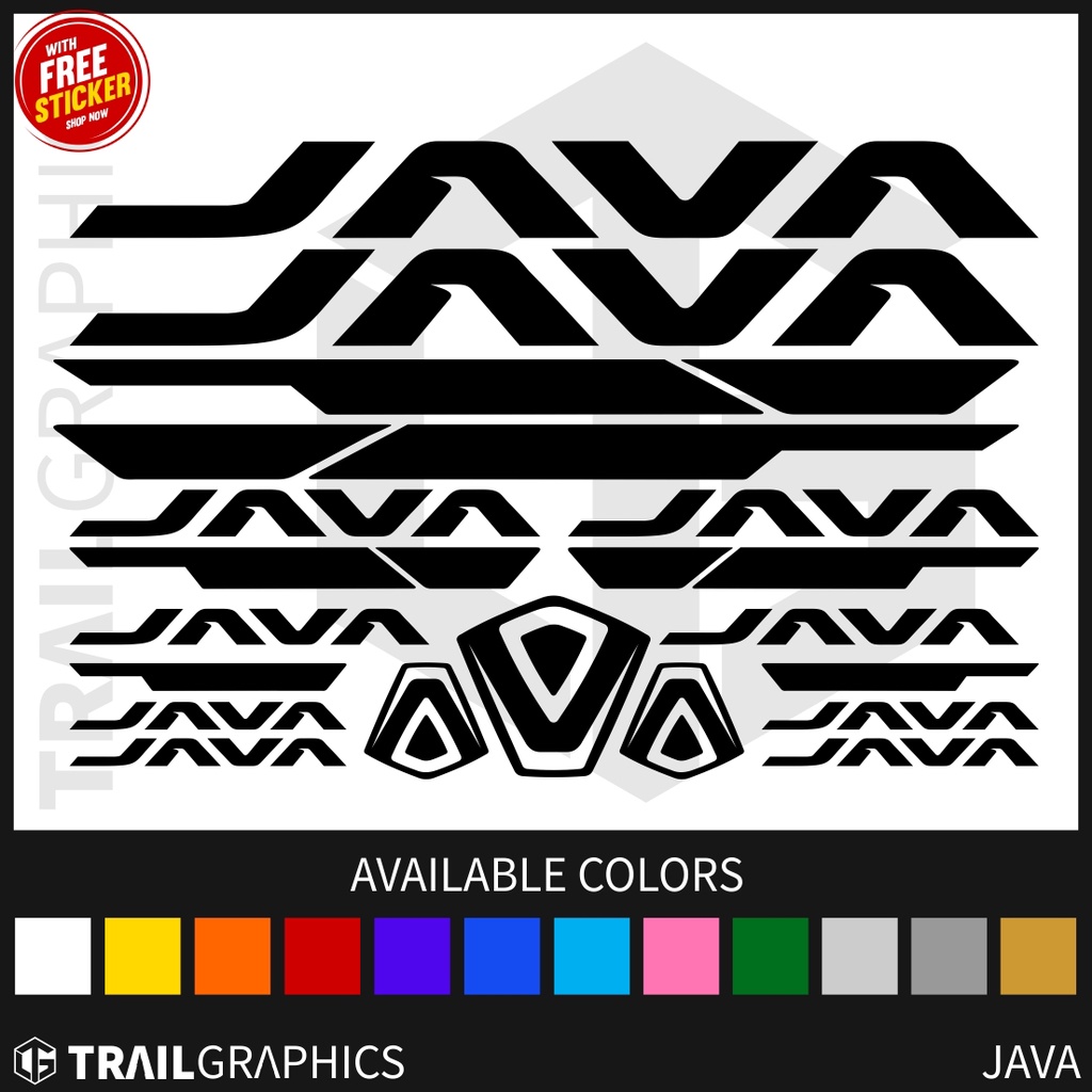 JAVA Sticker Decal Vinyl for Mountain Bike and Road Bike Fixie | Shopee ...