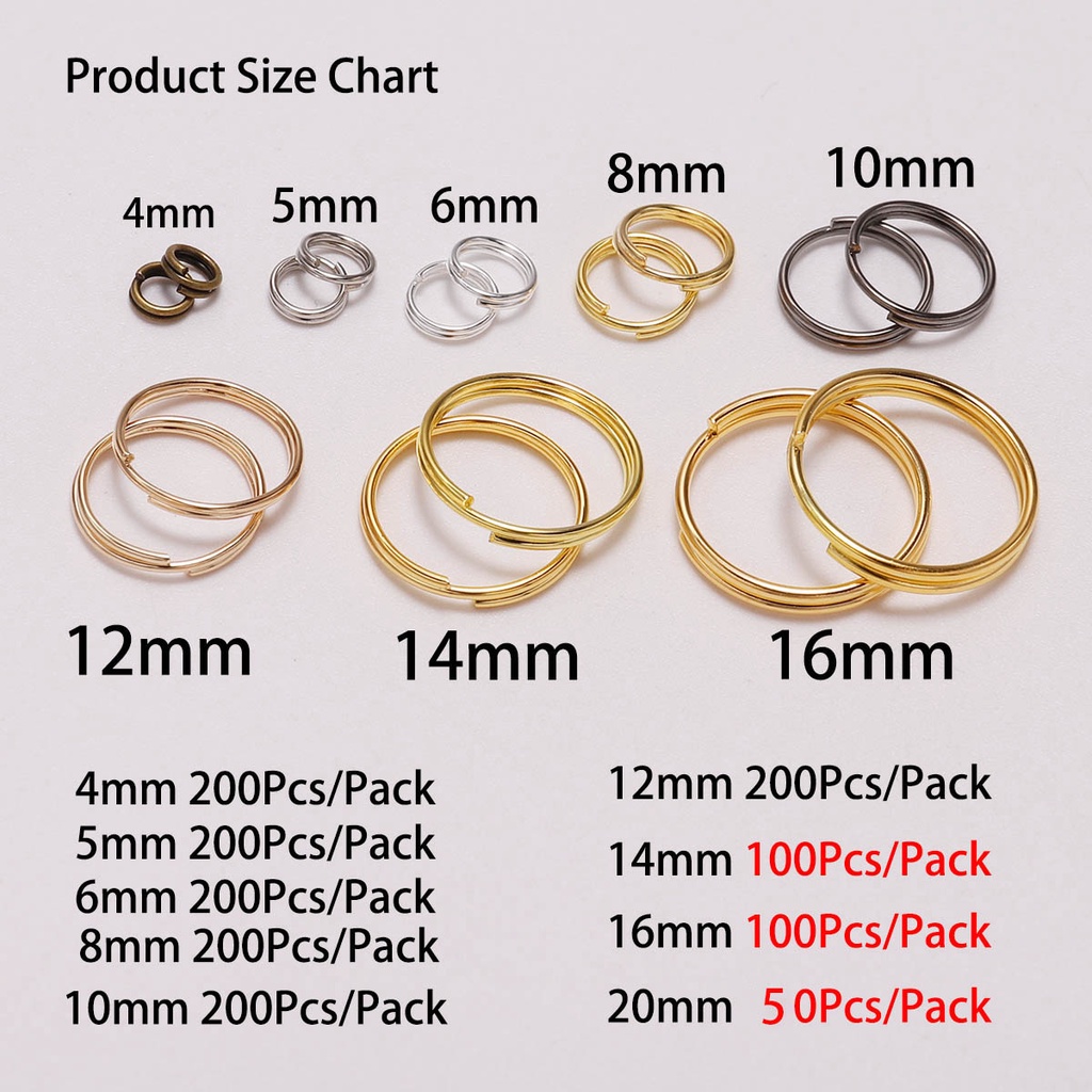 St.Kunkka Open Jump Rings Double Loops Split Connectors For Jewelry ...