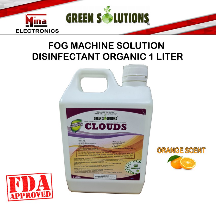 （HOT) disinfectant solution Green Solutions Organic Fog Machine