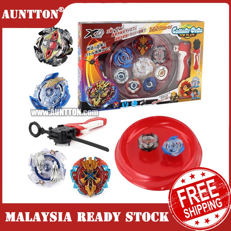 Ready Stock Beyblade 4pcs Set Spining Tops Launcher Stadium Kids ...