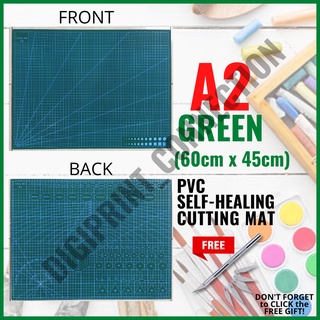 Green Cutting Mat A2 Heavy Duty 60cm x 45cm x 3mm