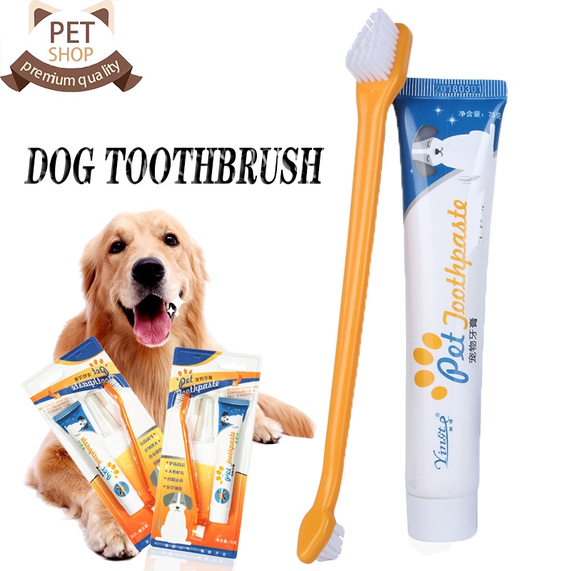 Dog Toothbrush Set Pet Supplies Cat Toothpaste Set Mouth Cleaning Care ...