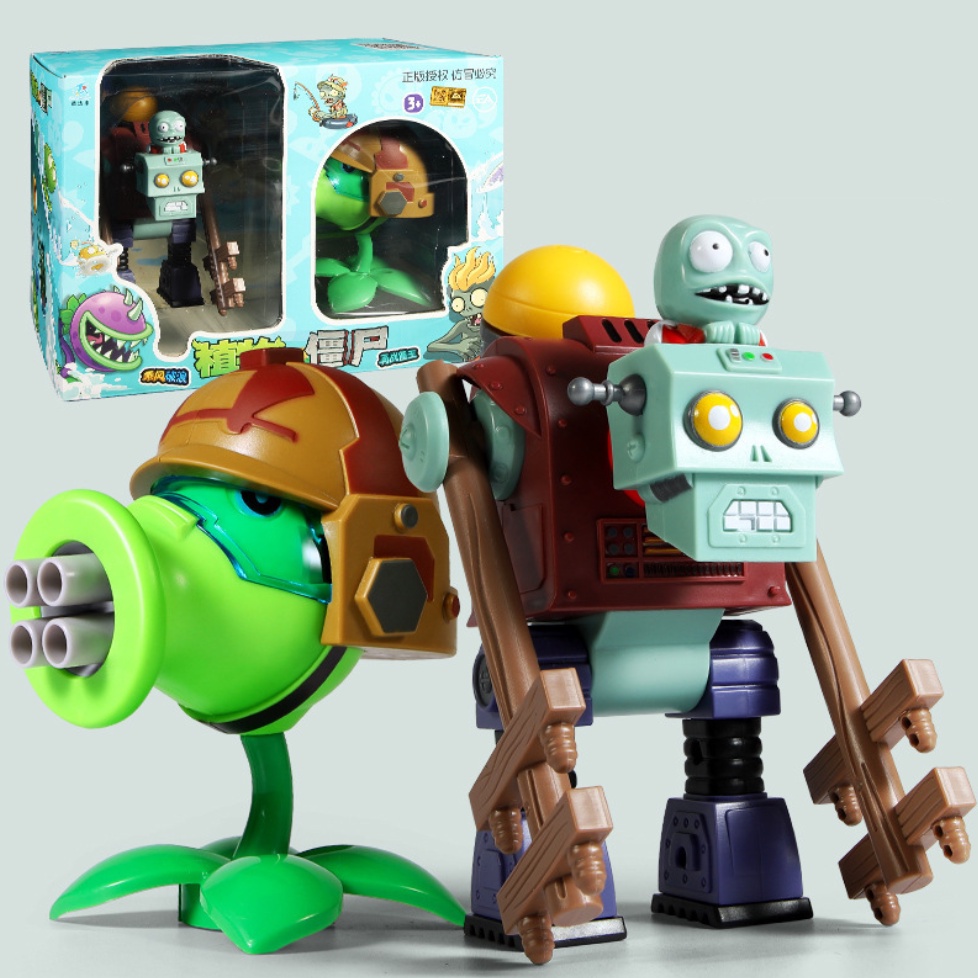 Genuine Plants vs Zombies Toys Lurk Celery Noble Banner Zombie Mecha