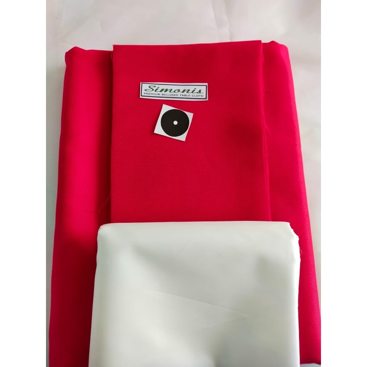 Standard Size Red US Simonis Billiard Table Cloth "Felt" w/ katsa