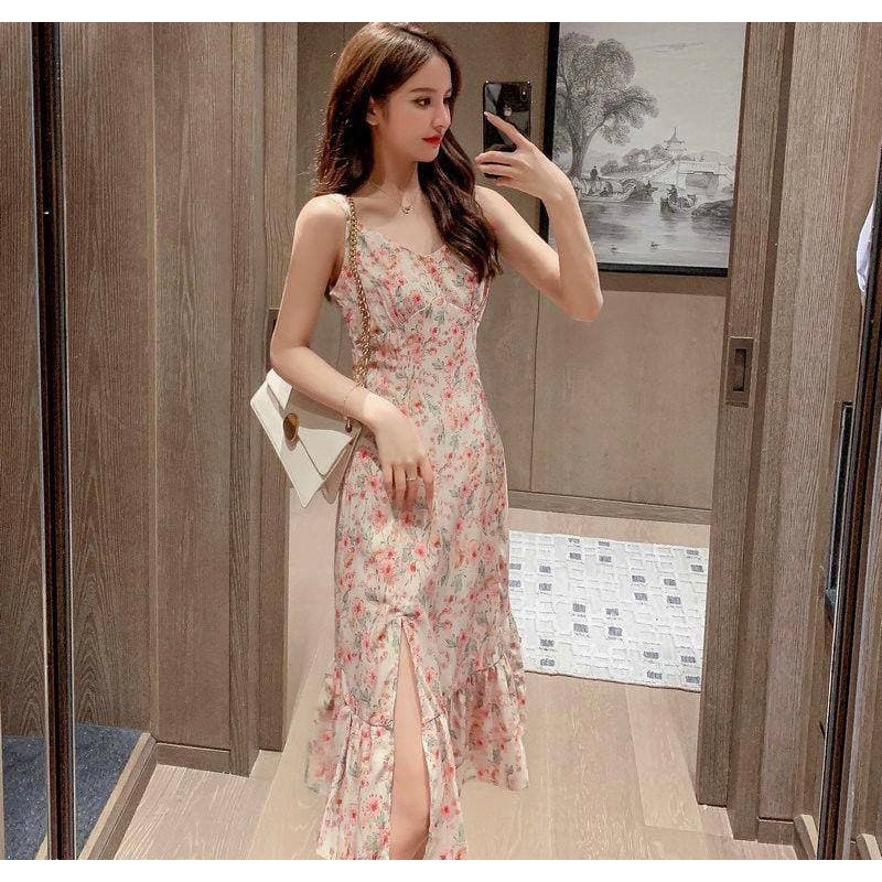 Korean deals sleeveless dress