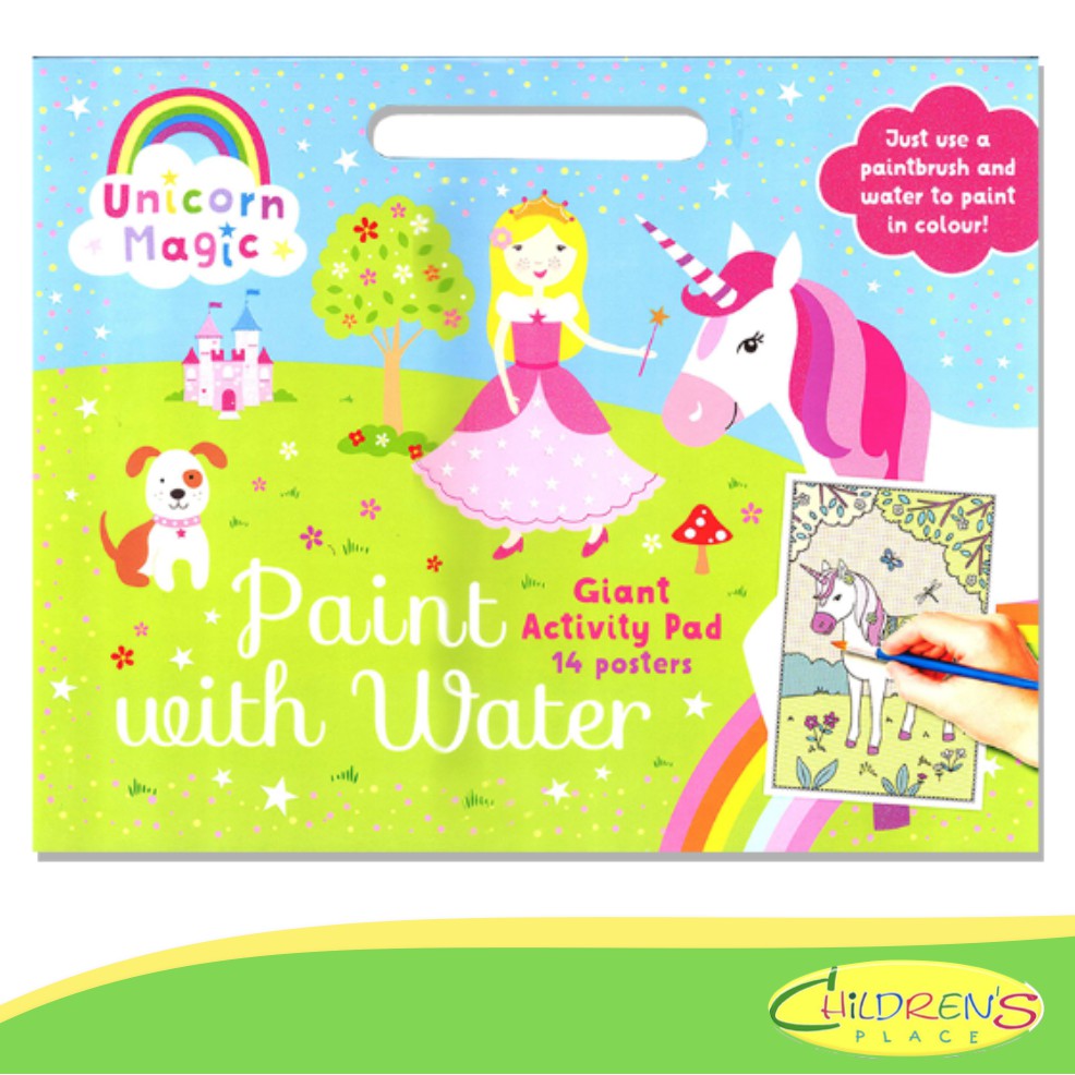Unicorn Magic Giant Activity Pad Paint with Water (14 posters) | Shopee ...