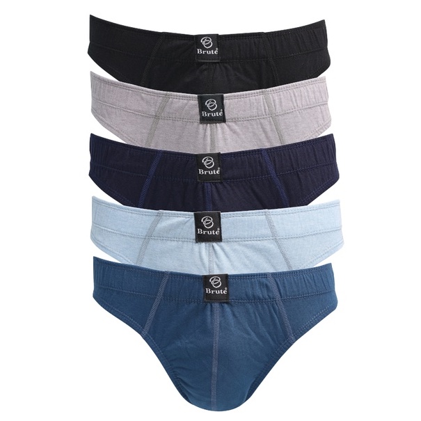 Brute Men's Wide Garter Hipster Briefs - colored (set of 5) | Shopee ...