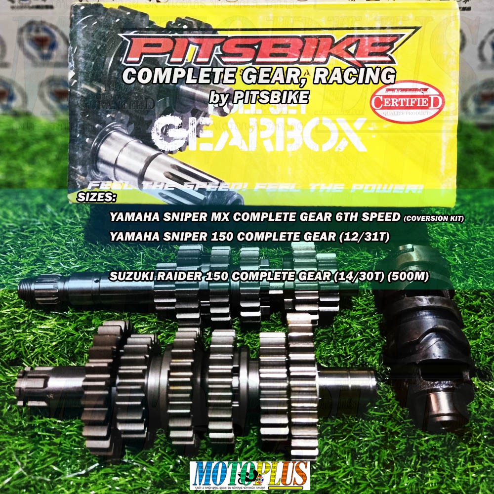 TRANSMISSION GEAR SET COMPLETE RACING SUZUKI RAIDER 150 , SNIPERMX 6
