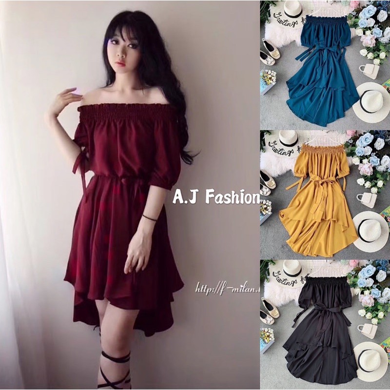 Off shoulder sale dress shopee