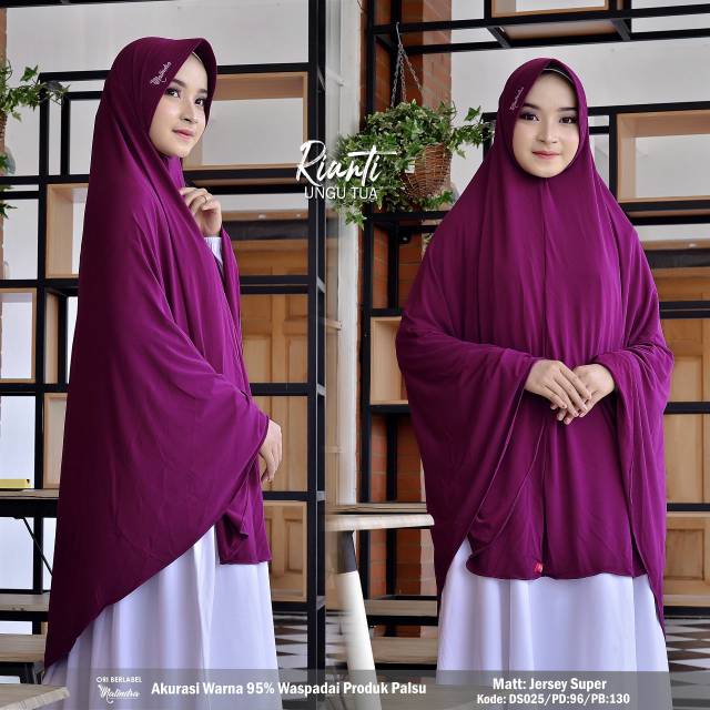 Khimar Jumbo Syar'i Plain Jersey Premium by Nalindra Original | Shopee ...