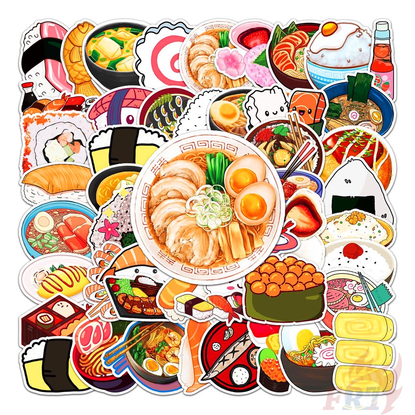 Japanese Cuisine . Sushi Dumpling Series 02 Delicious Food Stickers ...
