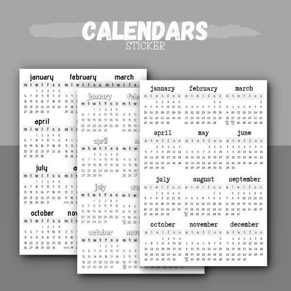 *NEW DESIGNS* CALENDAR PLANNER STICKER PACK | Shopee Philippines