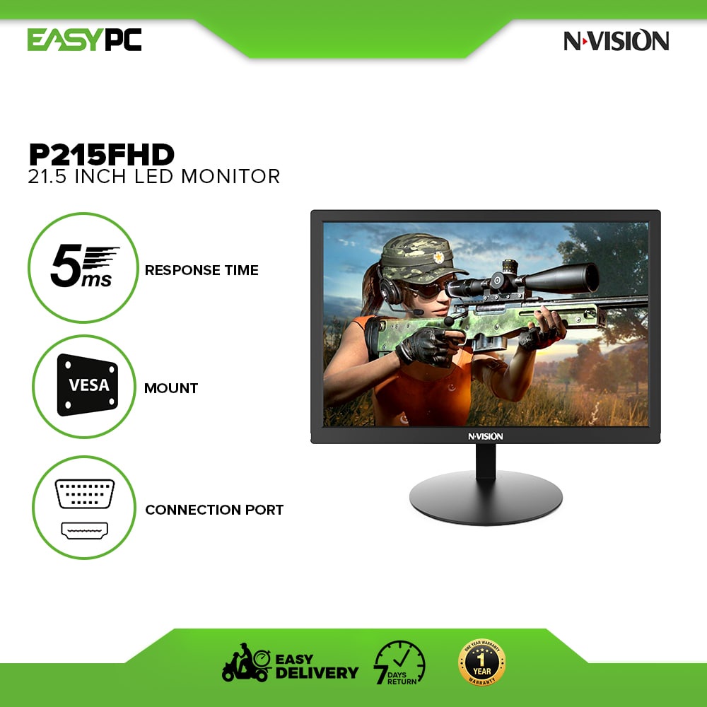 Nvision P215FHD V2 21.5" Led Monitor, Brand new 21.5 " Gaming monitor