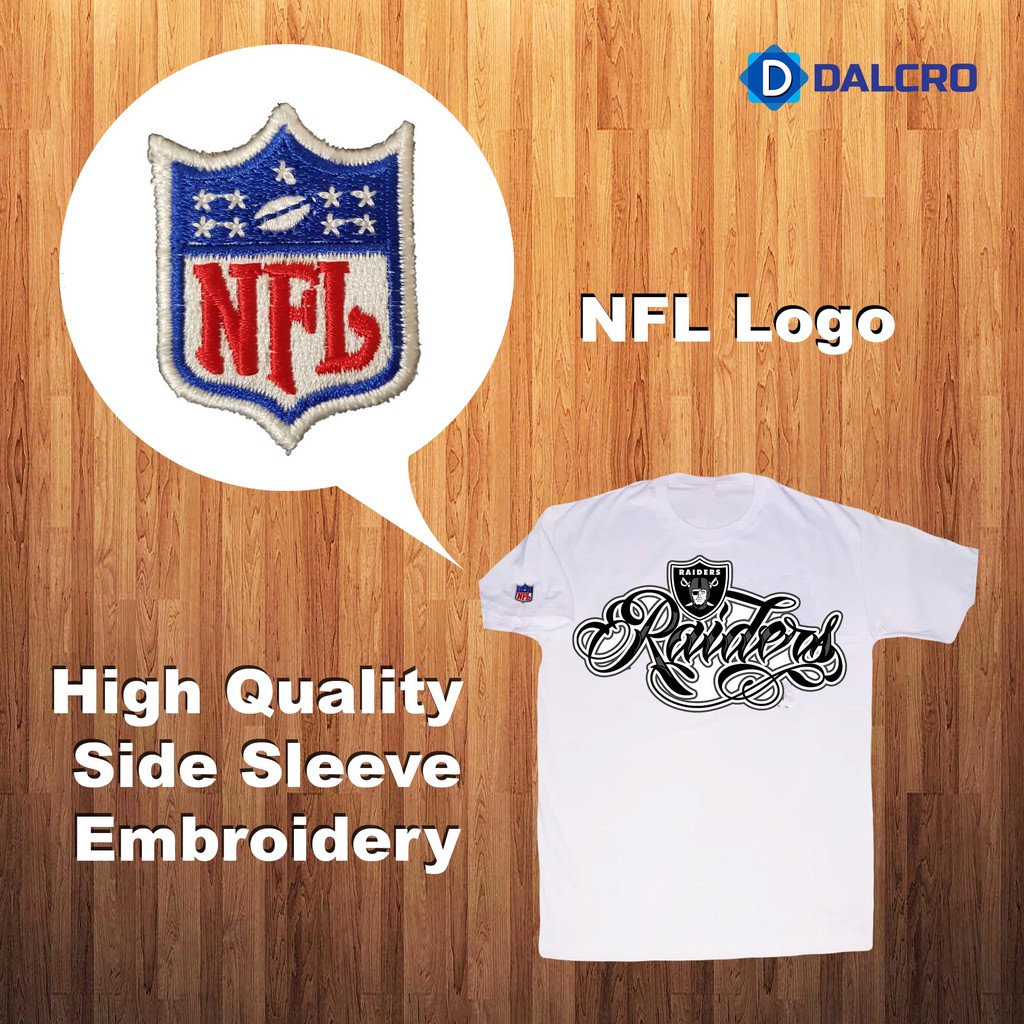 NFL Oakland Raiders Men's T-Shirt with Embroidery (Script), Rubberized  Screen Print Design tshirt for men, Shirt Tees, Good Quality T-Shirt Sale  (White)