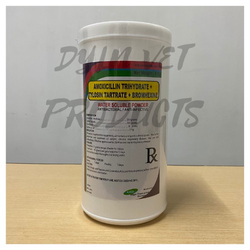 AMOX+TYLO+BROM SOLUBLE POWDER FOR ANIMALS | VETGEN |1KG | Shopee ...