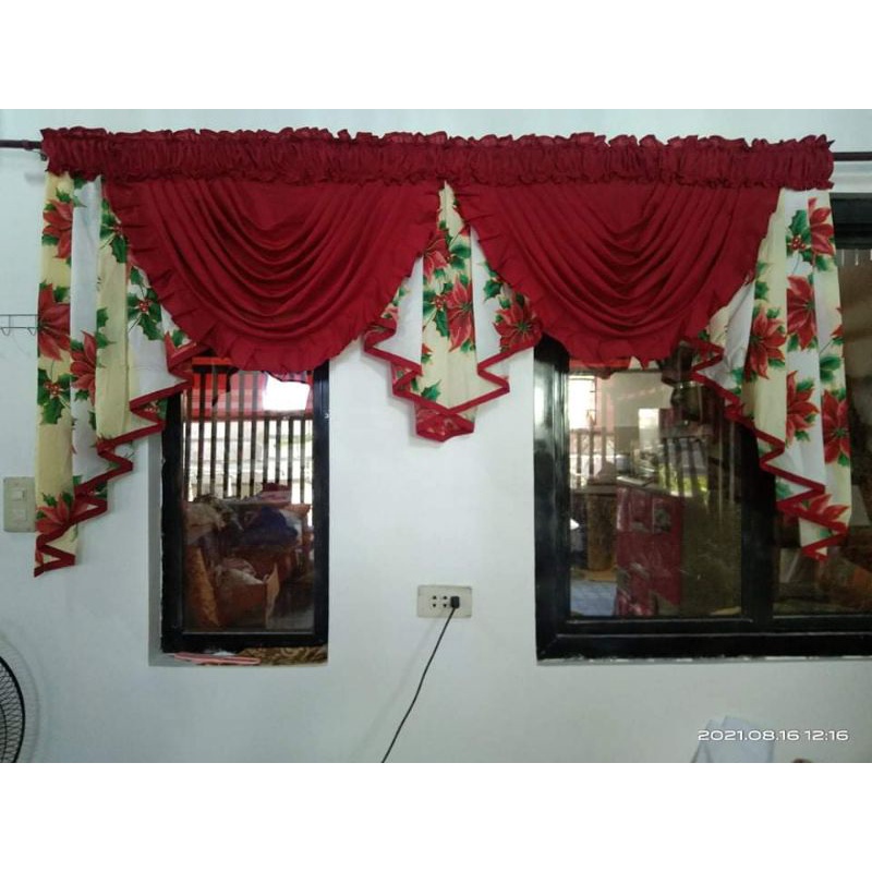 Christmas Curtain Double Valance Shopee Philippines   C366f9411a7fb7fc6793fc3de0f996f9