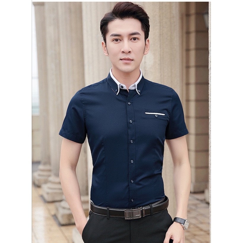 Huilishi High Quality Korean Fashion Short Sleeve Mens Shirt Shopee