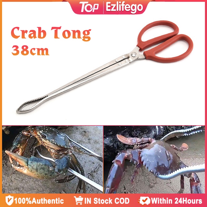 Stainless Steel Crab Tong MultiFunction Clip Scissor Tongs Kitchen
