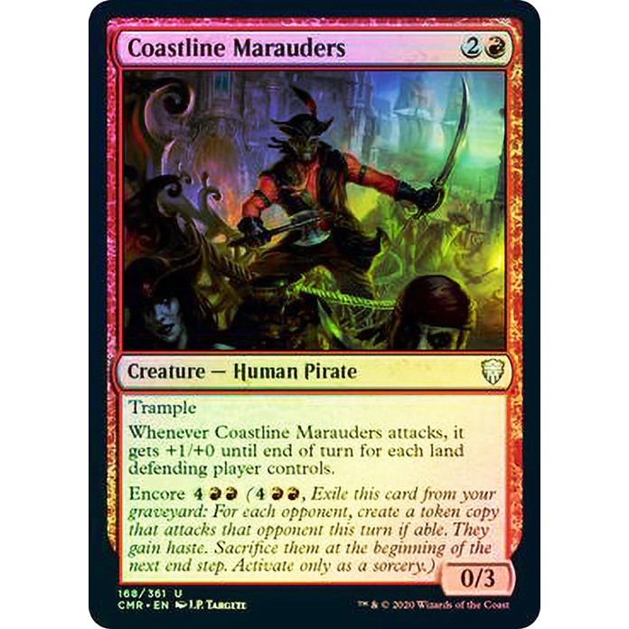 Magic the Gathering : Coastline Marauders - CMR - UC MTG RED Human ...