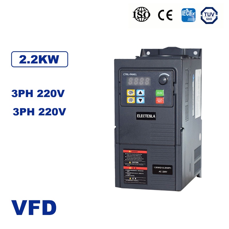 1Phase 3Phase 220V 380V 0.4 - 7.5KW VFD Motor Speed Controller ...