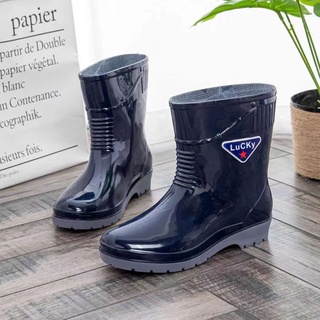 New bota women's plain rainy season non-slip rain boots (ADD 1 SIZE ...