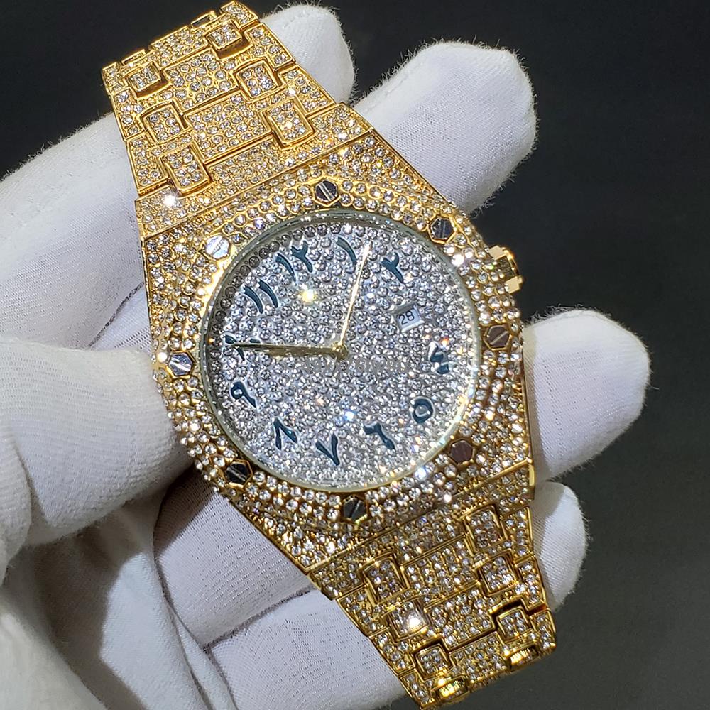 Iced out hot sale mens rolex