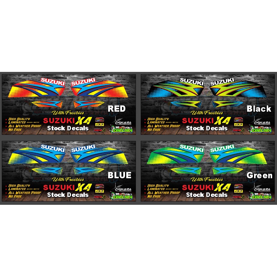 Suzuki X4 Stock Decals / Stickers with Freebies | Shopee Philippines