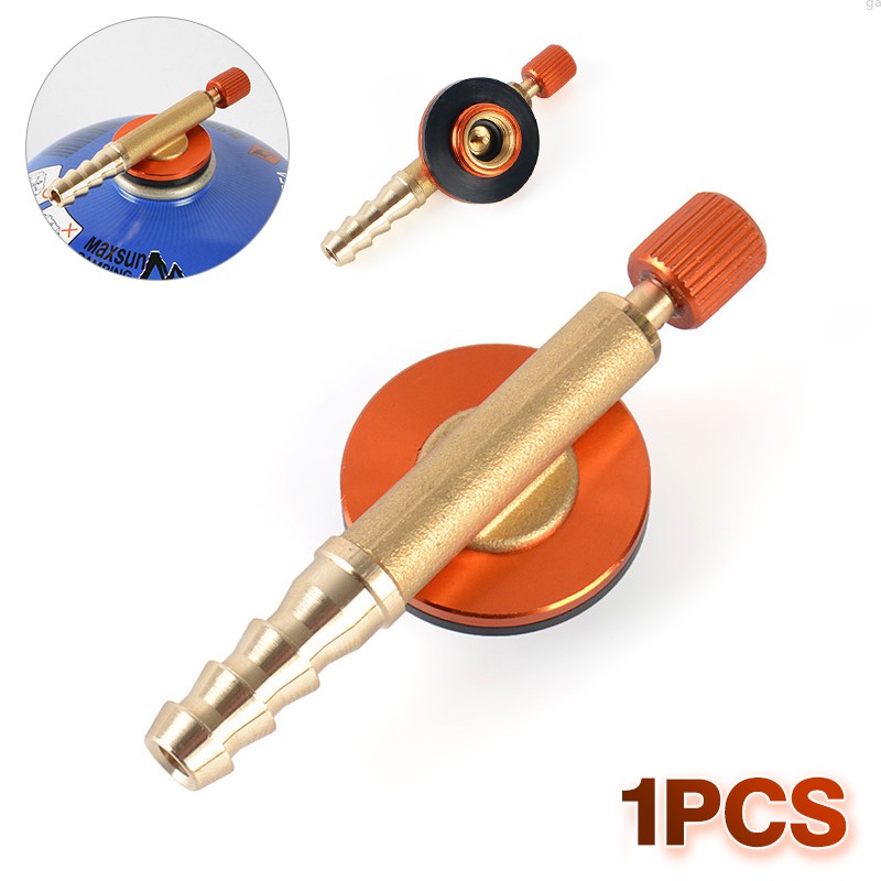 Metal Camping Butane Gas Stove Adapter Switch Fuel Canister Long Head