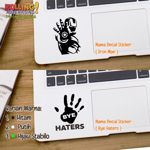 Iron Man Laptop Sticker Decal / Bye Haters / Cutting Stickers / Oracal ...