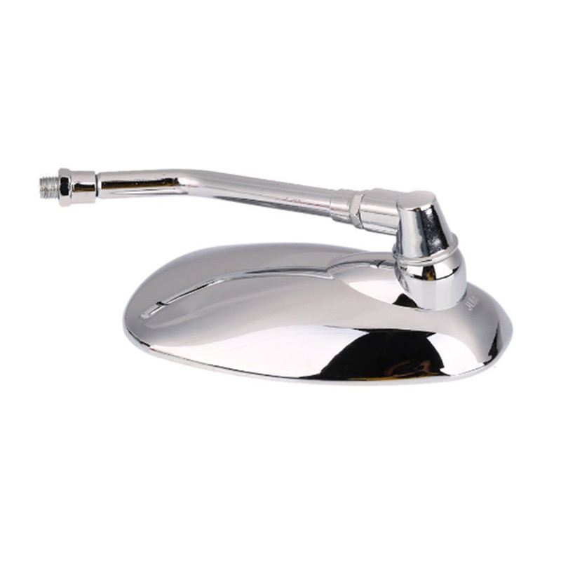 KICRY Motorbike 1 Pair Chrome Motorcycle Rearview Mirror Motor Oval Big ...