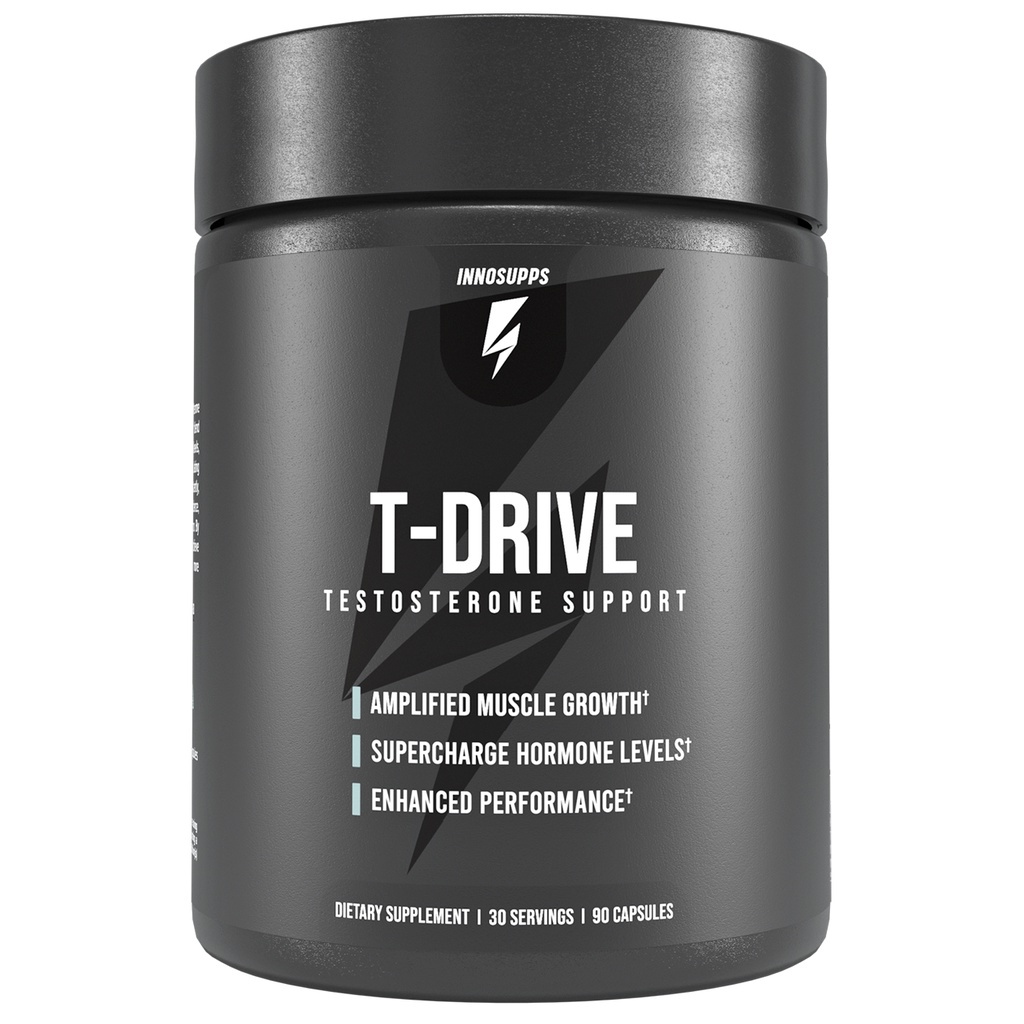 InnoSupps TDRIVE (90 cap/30 servings ) Supercharge Testosterone and Combat Cortisol Inno Supps