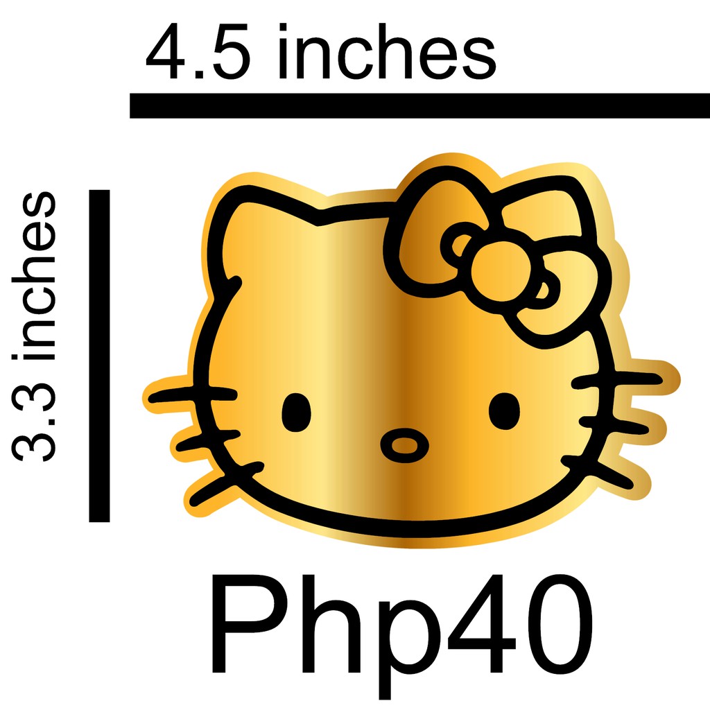 Hello Kitty Car Vinyl Sticker Non-Fading Weather Proof Decals Yayamanin ...