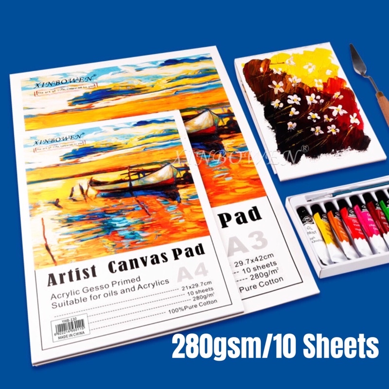 A5/A4 XBW Gesso Primed Artist Canvas Pad | Shopee Philippines