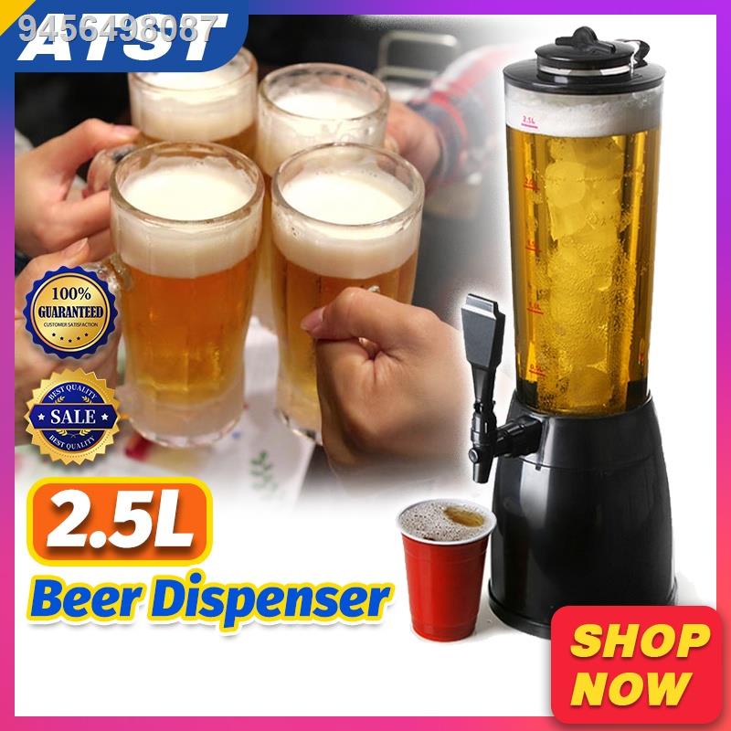 2.5L Beer Tower Dispenser and Ice Holder Beer Dispenser Water Pitcher jug Bottoms Up Beer Tap