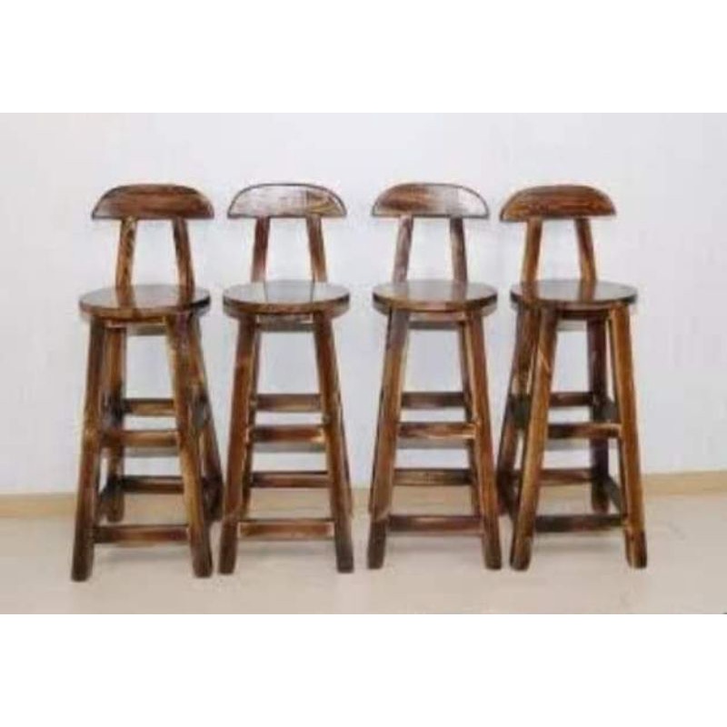 Wooden bar best sale height chairs