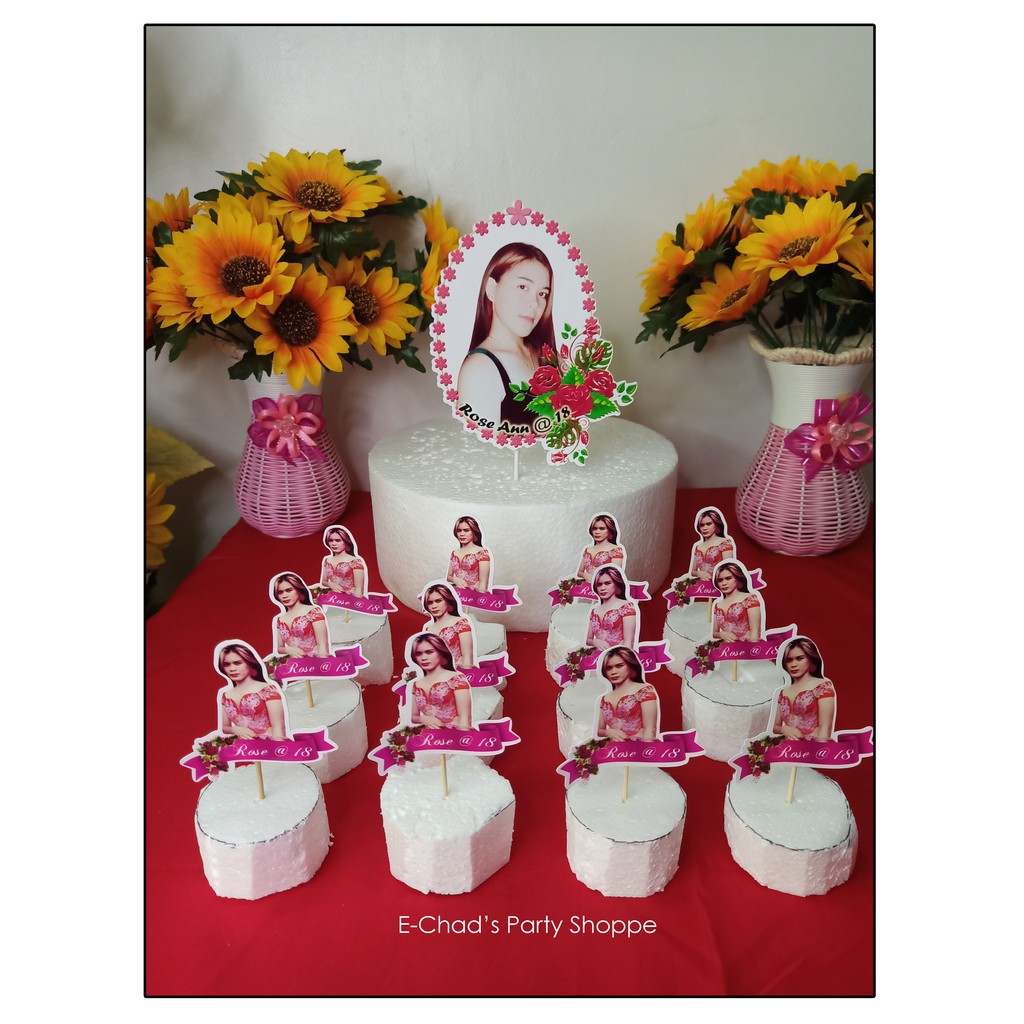 CUSTOMIZE CAKE & CUPCAKE TOPPER SET | Shopee Philippines