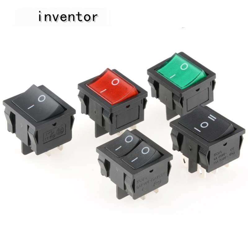 KCD5 21x24mm 21*24mm Rocker Switches Kit 4 Pin 6Pin 2 Position 3 ...