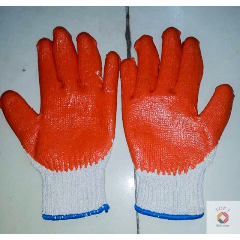 Gloves W/ Rubber Palm (PAIR) Shopee Philippines