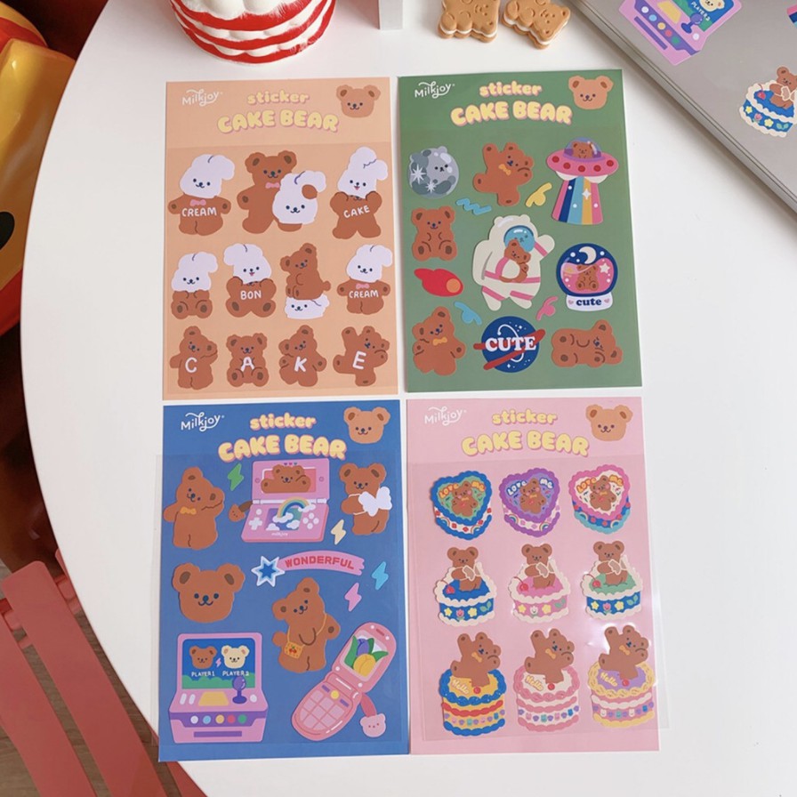 Bentoy Milkjoy Cute Bear Stickers design DIY | Shopee Philippines