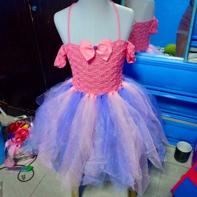 white christmas dresses Crochet Top Floral Long Tutu Dress, Yellow/Pink/Violet / 12