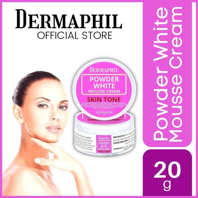 DERMAPHIL Powder White Mousse Cream - Skin Tone (20g) / Face Powder ...