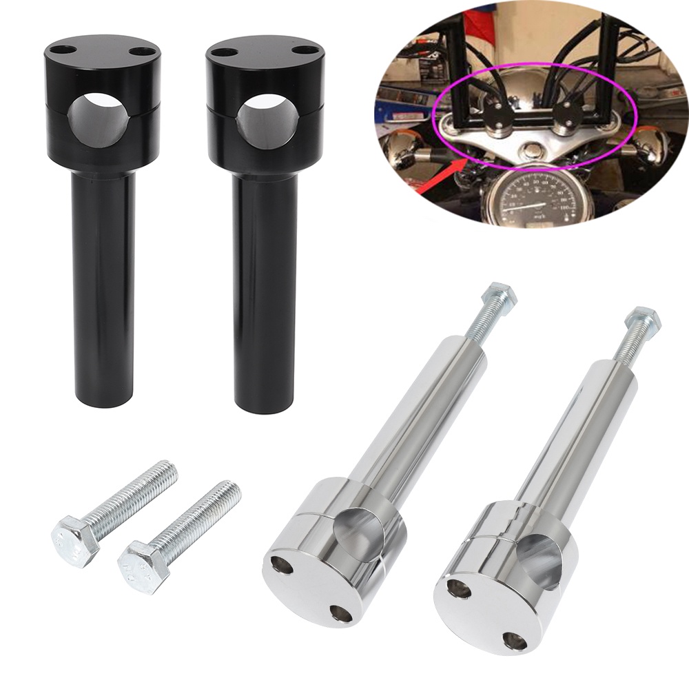 Motorcycle Handlebar Riser Kit 22/25mm Universal for Motocross Silver ...