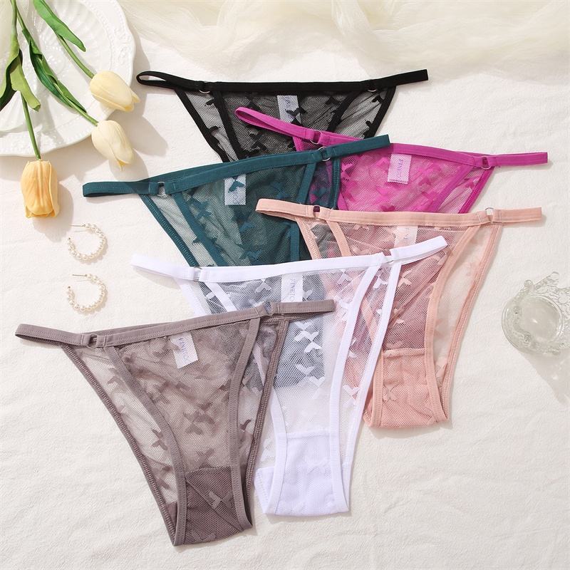 Women Bikini Underwear Lace G-String Panties Underwear Lingerie Briefs ...