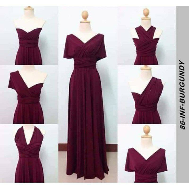 Maroon gown clearance for wedding sponsor