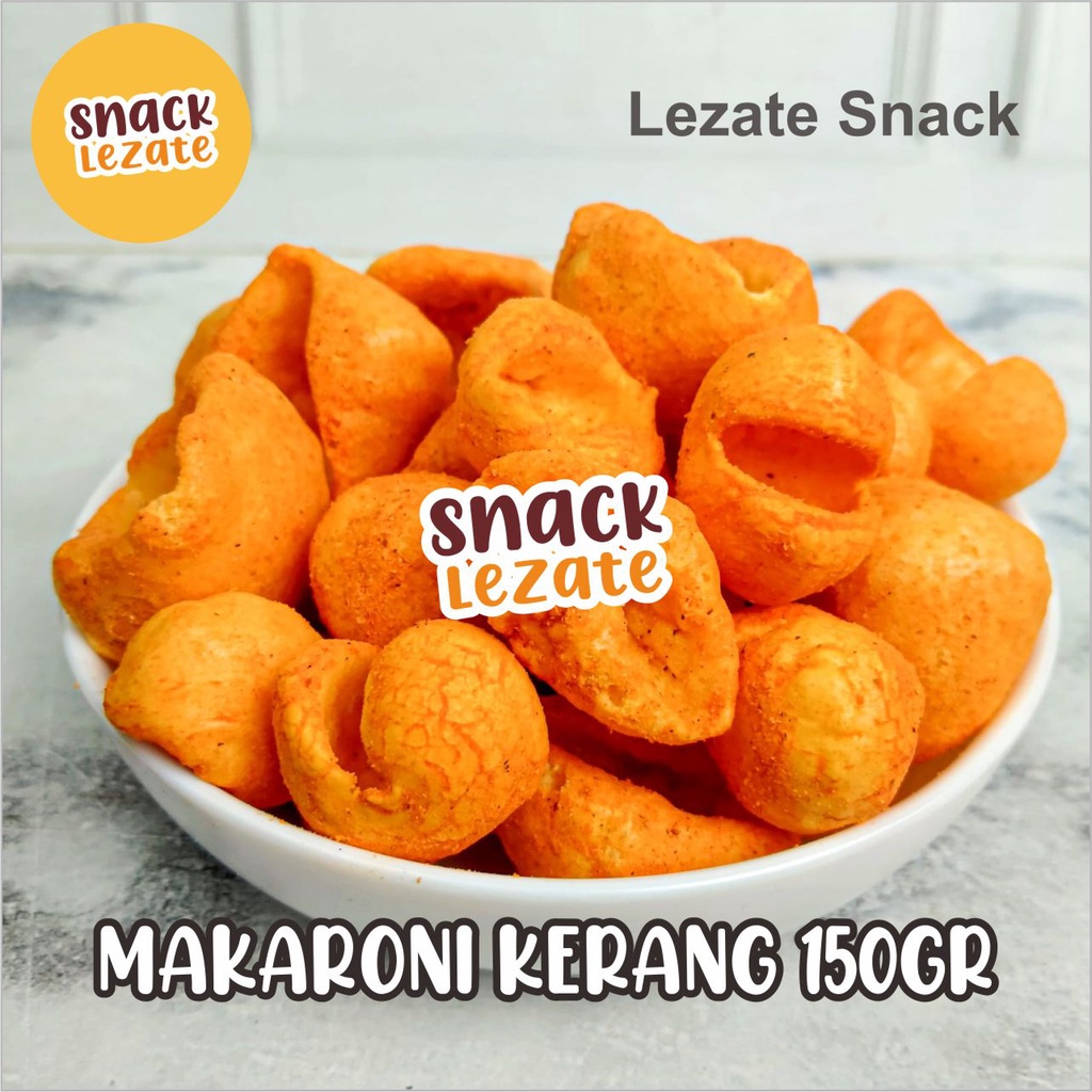 Spicy Shell Macaroni 150gr / Spicy Snail Crackers Orange Leaves / Keong ...