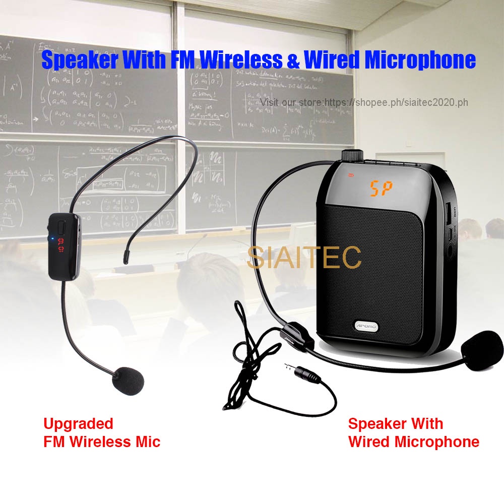 Wireless collar store microphone with speaker