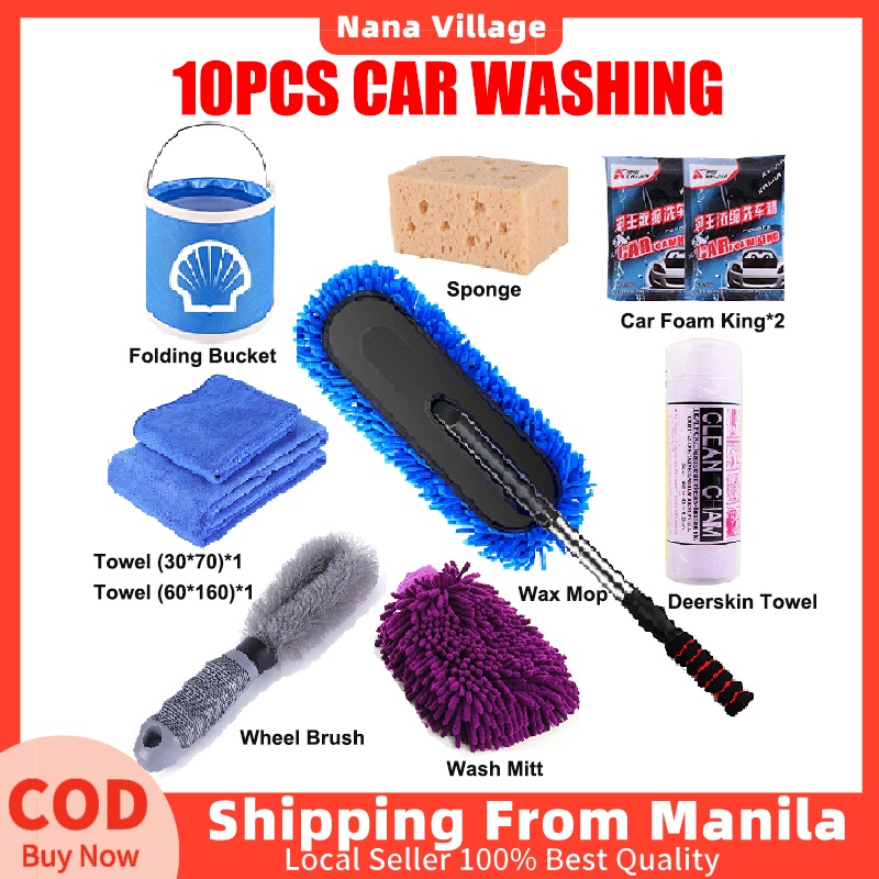 10Pcs Car Detailing Kit Interior Cleaner Car Wash Brush Car