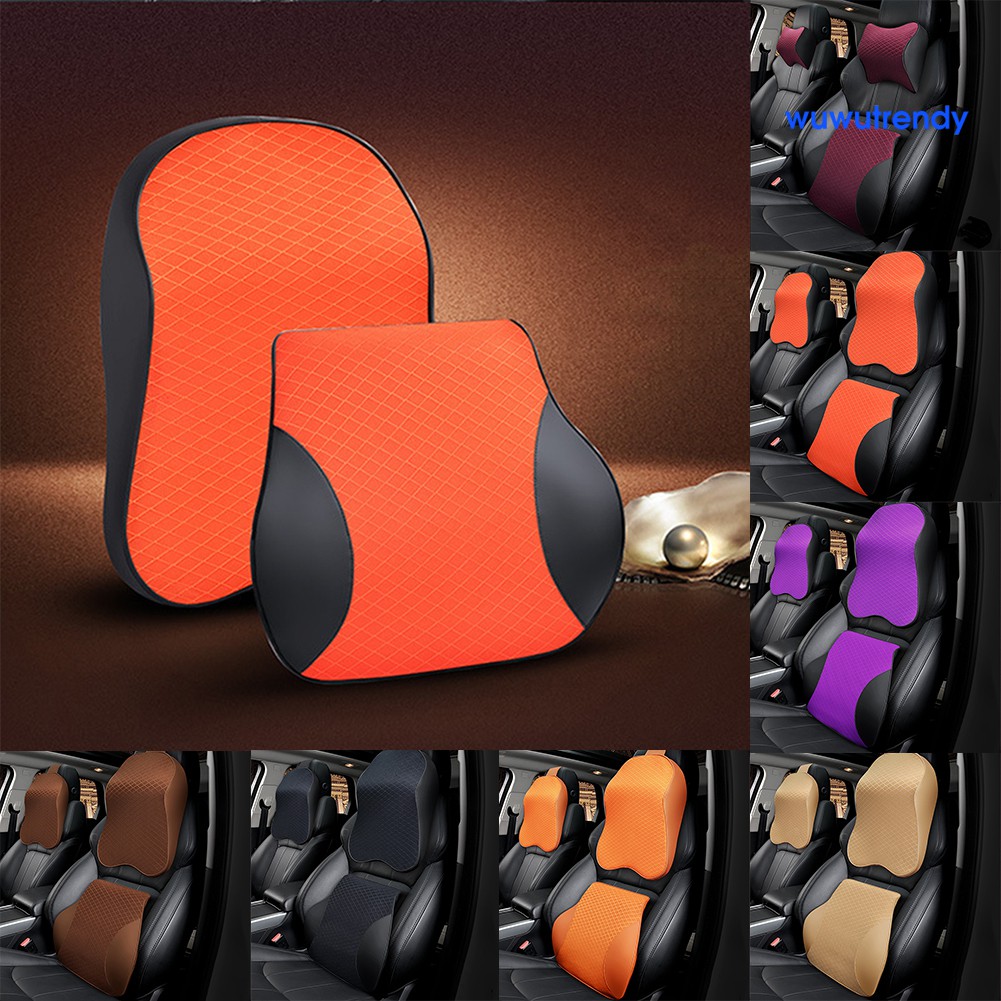 Stock wuwutrendy Space Memory Foam Travel Headrest Cushion Pad Car Head